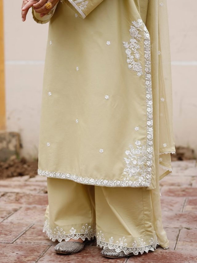 Apple Mist by Laazim collection | 3-Piece Stitched Suit, Ready to Wear, Summer Collection - Image 4