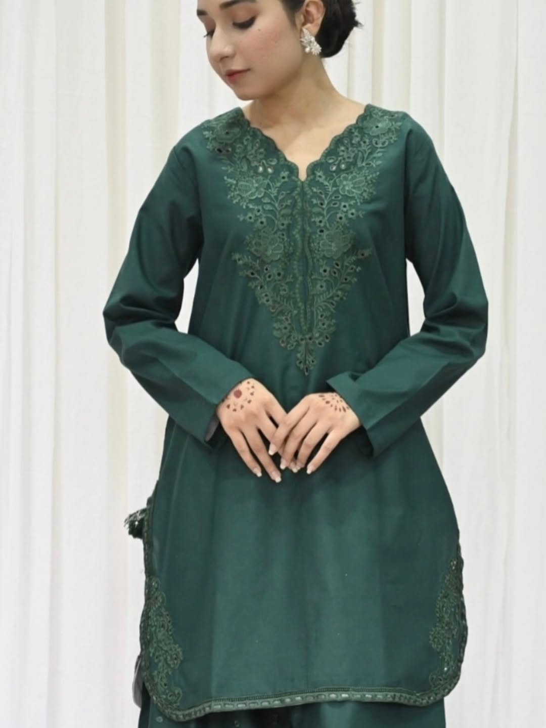 Attire Green by Laazimcollection | 3 Piece Fancy Embroidery Ready to Wear, Summer Collection - Image 5