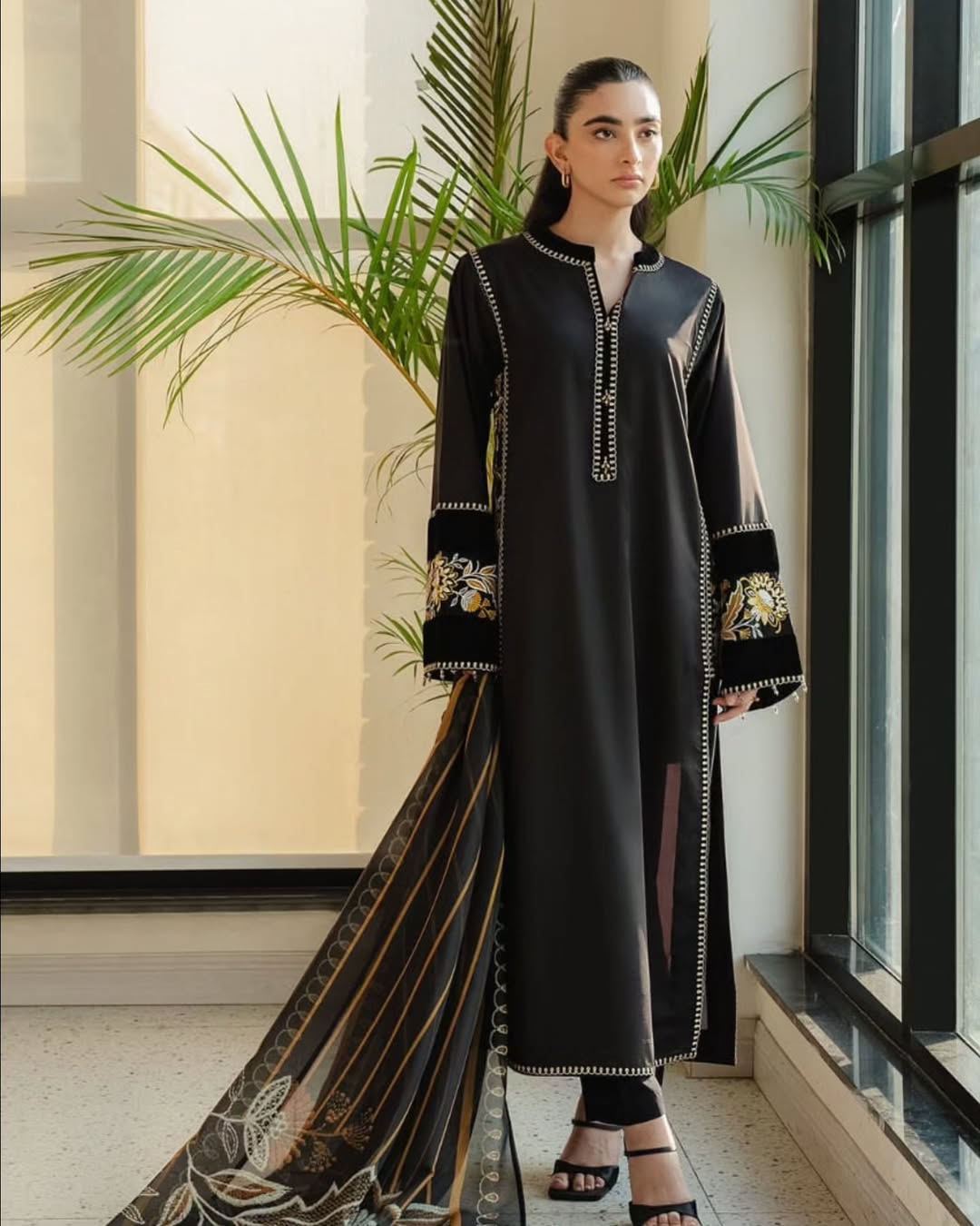 Midnight Flower by Laazim collection | 3-Piece Stitched Suit, Ready to Wear, Summer Collection