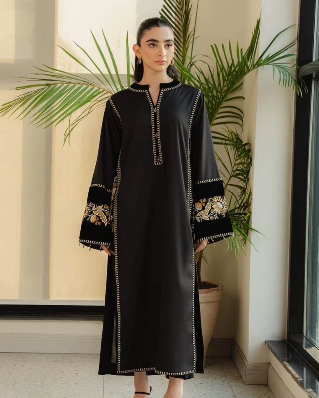 Midnight Flower by Laazim collection | 3-Piece Stitched Suit, Ready to Wear, Summer Collection - Image 2